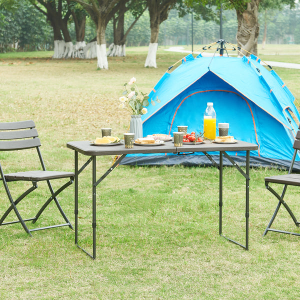 Tuintafel Adelfia klaptafel 120x60x54/74/90 cm [en.casa]