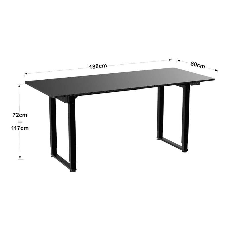 Maatschets Bureau Kirkkonummi zit sta elektrisch tafelblad met tafelframe pro.tec