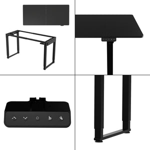 Bureau Kirkkonummi zit sta elektrisch tafelblad met tafelframe pro.tec