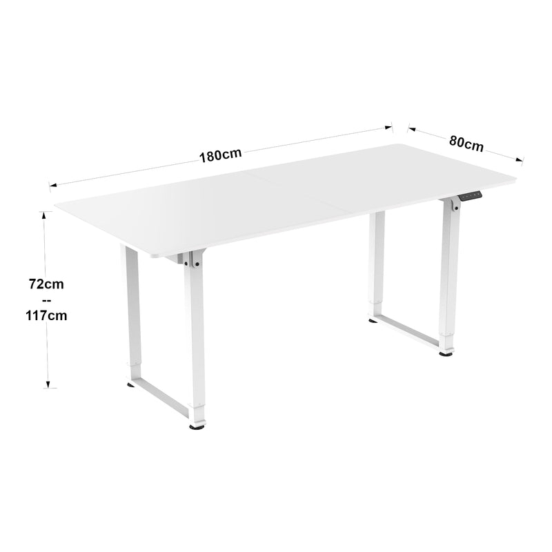 Maatschets Bureau Kirkkonummi zit sta elektrisch tafelblad met tafelframe pro.tec