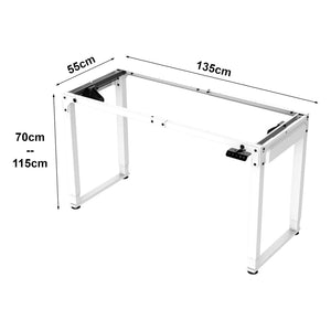 Game bureau zit sta elektrisch tafelframe in hoogte verstelbaar 135x55x70-115 cm pro.tec