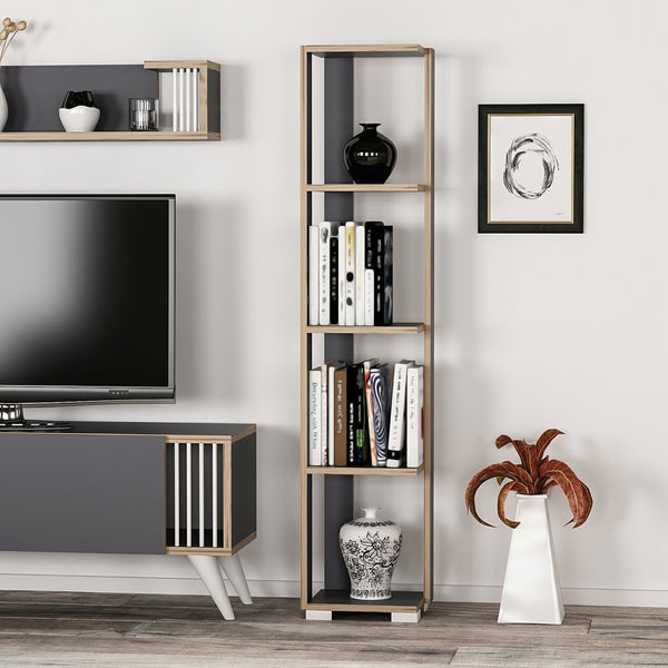 [en.casa] Boekenkast schap Aalestrup 153x34x26 cm - 2 varianten