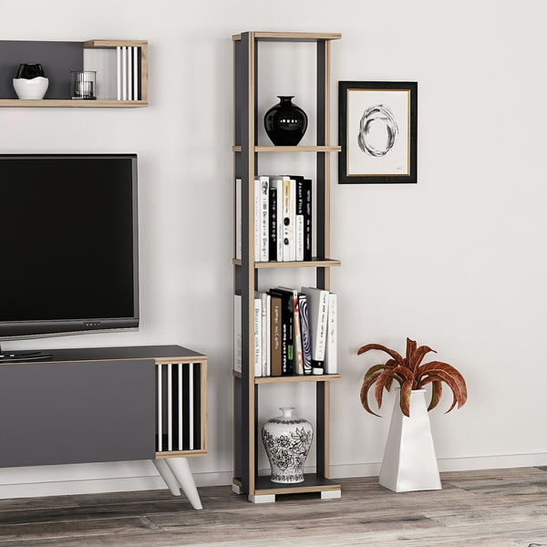 [en.casa] Boekenkast schap Aalestrup 153x34x26 cm - 2 varianten