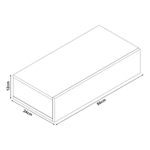 [en.casa] Wandplank met lade 50x24x12cm - verschillende kleuren