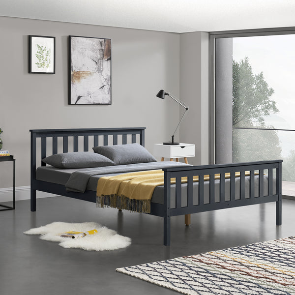 Houten bed Sterk massief grenen bedframe - verschillende maten en kleuren