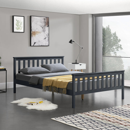 Houten bed Sterk massief grenen bedframe - verschillende maten en kleuren