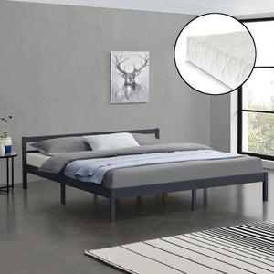 Houten bed Nakkila grenen met bedbodem en matras - 18 varianten