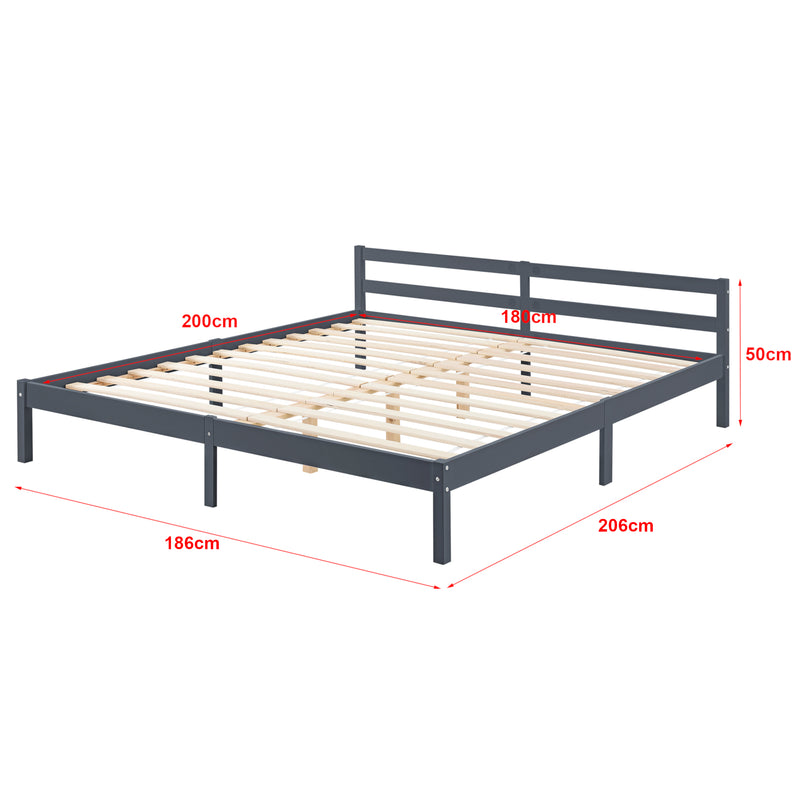 Maatschets Houten bed Nakkila grenen met bedbodem en matras - 18 varianten