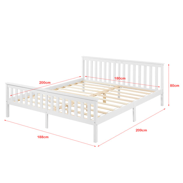 Houten bed Breda met bedbodem en matras - verschillende kleuren en maten