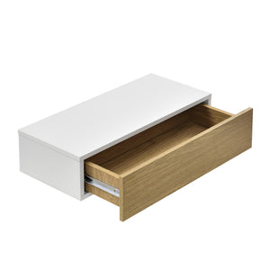 Wandplank met lade 50x24x12cm 2 stuks set - verschillende kleuren