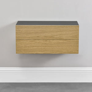 Wandplank met lade 50x24x12cm 2 stuks set - verschillende kleuren