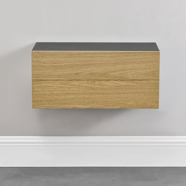 Wandplank met lade 50x24x12cm 2 stuks set - verschillende kleuren
