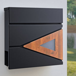 [en.casa] Brievenbus Schönburg 37x37x10,5 cm staal