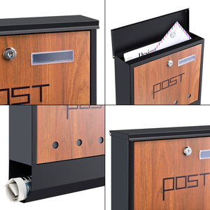 [en.casa] Brievenbus Binau 33,5x30,5x9,6 cm - 3 varianten
