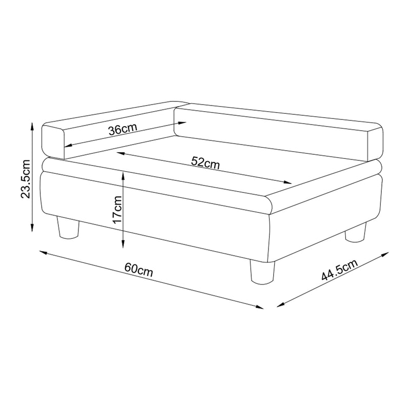 Maatschets Huisdierenbed Salkonssad 60x45x24 cm [en.casa]