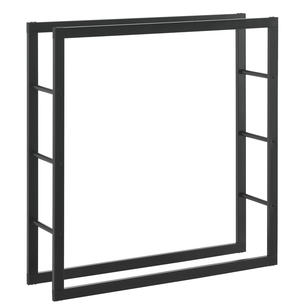 Kaminholzregal Täby Staal Zwart in verschillende maten [en.casa] - premiumXL