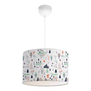 Kinder hanglamp Rugby E27 fitting pvc textiel hoogte 70 cm lux.pro