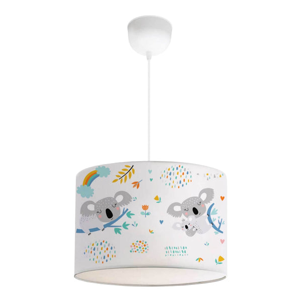Kinder hanglamp Rugby E27 fitting pvc textiel hoogte 70 cm lux.pro