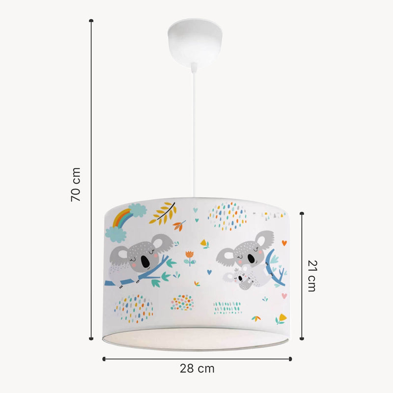 Maatschets Kinder hanglamp Rugby E27 fitting pvc textiel hoogte 70 cm lux.pro