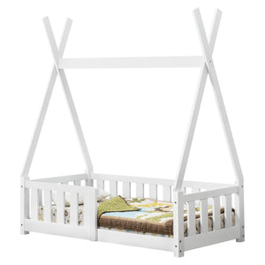 Kinderbed Helsingborg 70x140 cm Wit [en.casa] - premiumXL