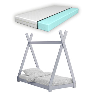 Juniorbed Tipi eenpersoonsbed incl. matras - verschillende kleuren en maten