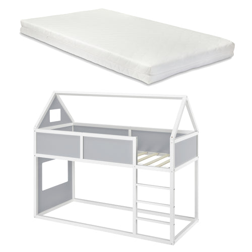 Kinderbed hoogslaper incl. matras 209x99x175 cm - verschillende kleuren