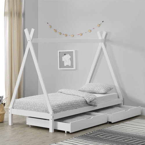 Kinderbed Tipi met bedlades 90x200 cm - 2 varianten