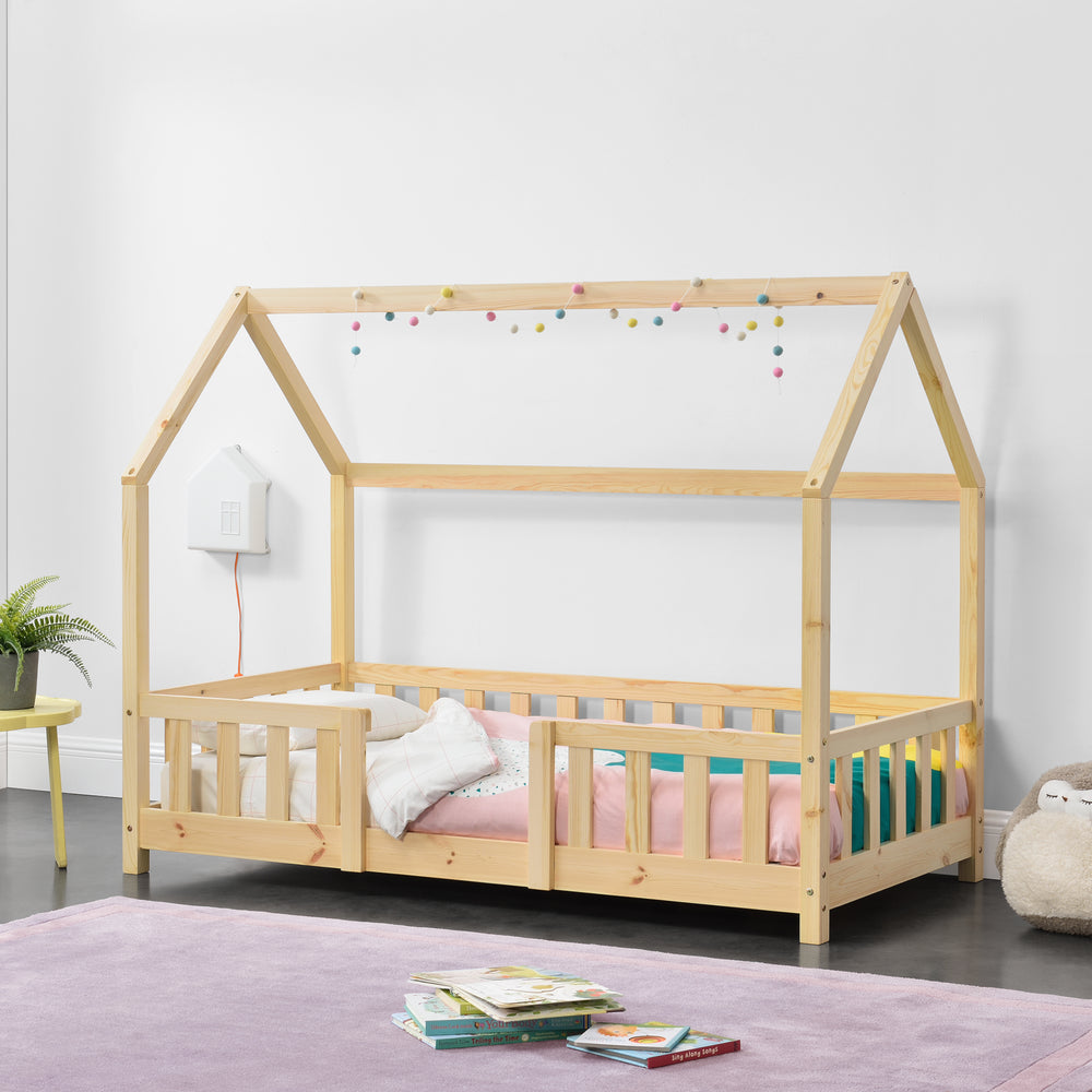 Kinderbed Sisimiut met uitvalbeveiliging en bedbodem [en.casa]