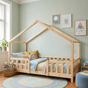 Kinderbed Treviolo met uitvalbeveiliging en matras [en.casa]