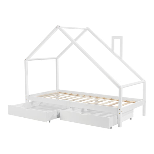 Kinderbed Assling met 2 lades 206x97x162 cm - 4 varianten