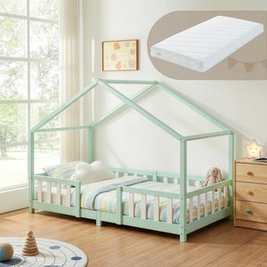 Kinderbed Treviolo met uitvalbeveiliging en matras [en.casa]