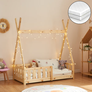 Kinderbett Helsingborg met matras 70x140 cm [en.casa] - premiumXL