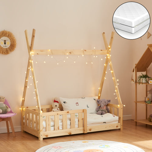 Kinderbett Helsingborg met matras 70x140 cm [en.casa] - premiumXL