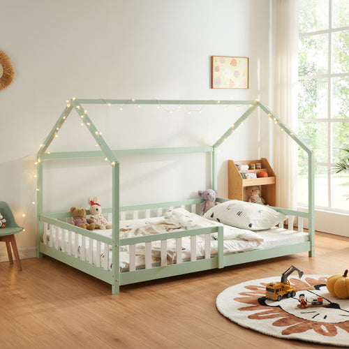 Kinderbed Hesel huisbed met uitvalbeveiliging [en.casa]
