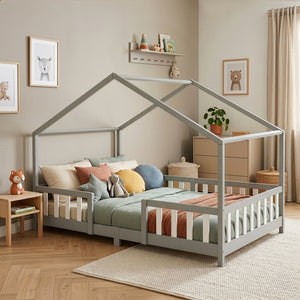 Kinderbed Treviolo met uitvalbeveiliging en matras [en.casa]