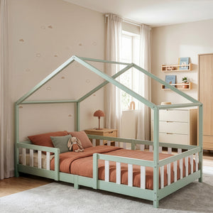 Kinderbed Treviolo met uitvalbeveiliging en matras [en.casa]