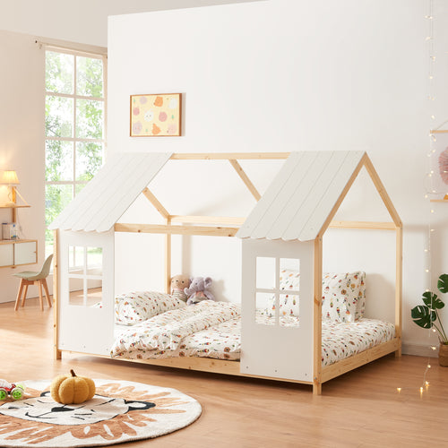 Halfopen kinderbed Tostedt div. maten en kleuren [en.casa] - premiumXL