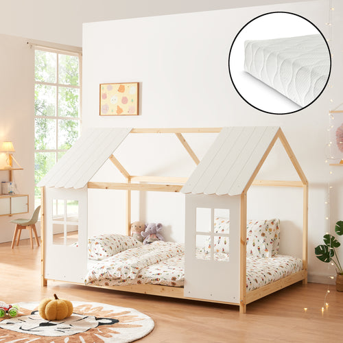 Halboffenes Kinderbett Tostedt met matras [en.casa] - premiumXL