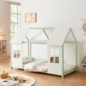 Halfopen kinderbed Tostedt div. maten en kleuren [en.casa] - premiumXL