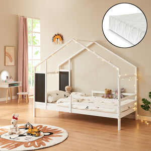 Kinderbed Lorenskog huisbed met matras 200x90 cm [en.casa]