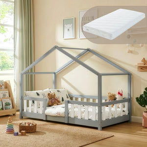 Kinderbed Treviolo met uitvalbeveiliging en matras [en.casa]