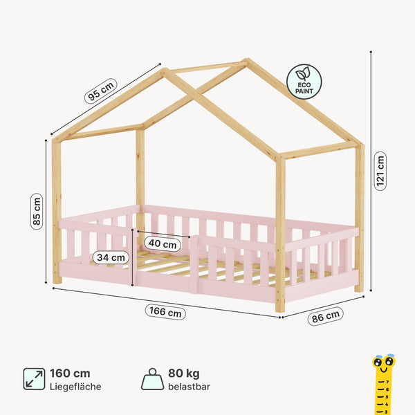 Kinderbed Treviolo huisbed [en.casa]