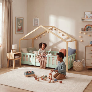 Kinderbed Treviolo huisbed [en.casa]