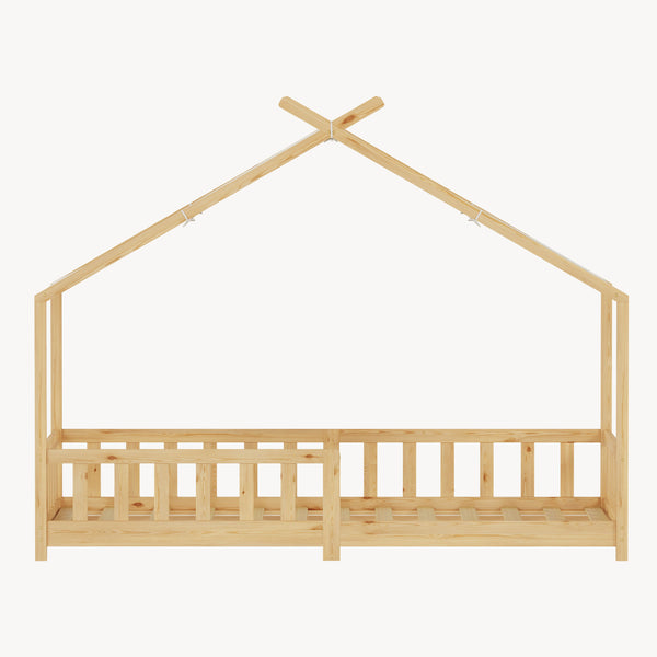 Huisbed Rila in Montessori-stijl met valbeveiliging 90x200 cm [en.casa]