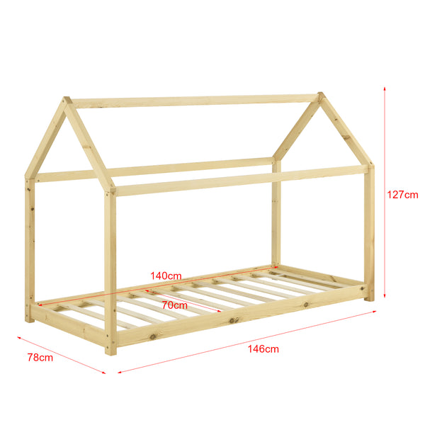 Kinderbed Netstal houten bed huisbed - verschillende kleuren en maten