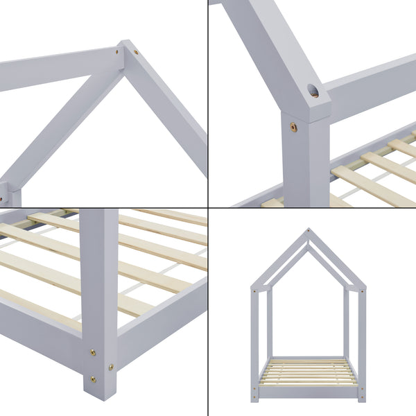 Kinderbed Netstal houten bed grenen huisbed - verschillende maten en kleuren