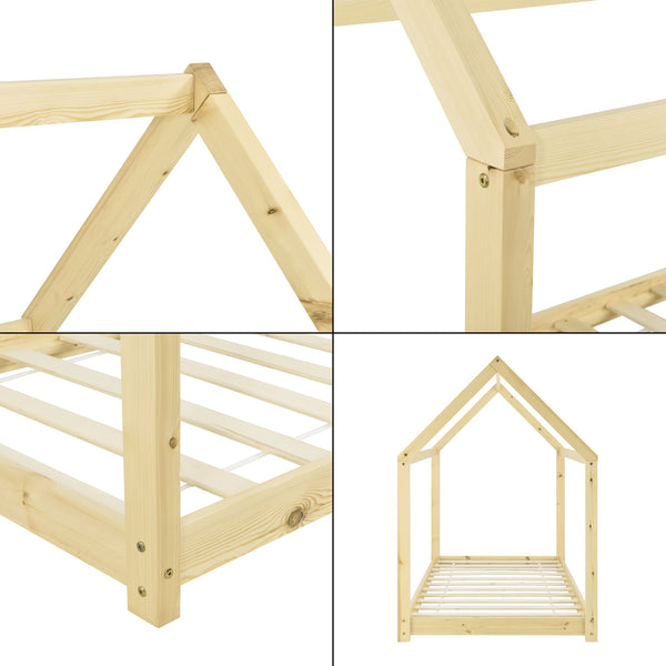 Kinderbed Netstal houten bed huisbed - verschillende kleuren en maten
