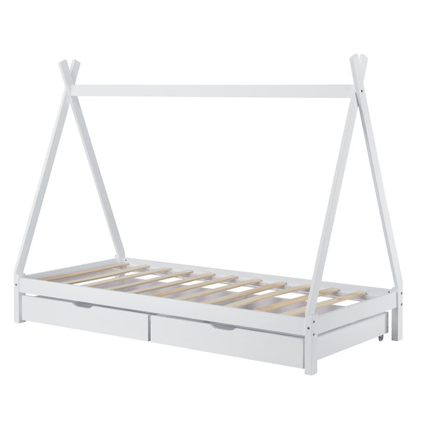 Kinderbed Tipi met bedlades 90x200 cm - 2 varianten