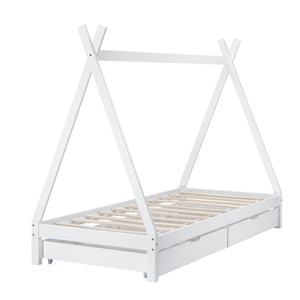 Kinderbed Tipi met bedlades 90x200 cm - 2 varianten