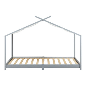 Kinderbed Brome huisbed met matras 90x200 cm [en.casa]